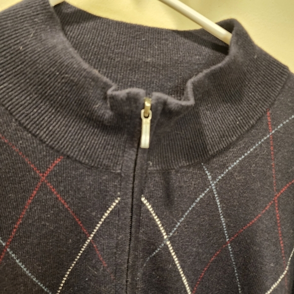 Brooks Brothers Vintage Men's Navy Blue Wool Blend quarter zip sweater size XXL - Picture 4 of 13